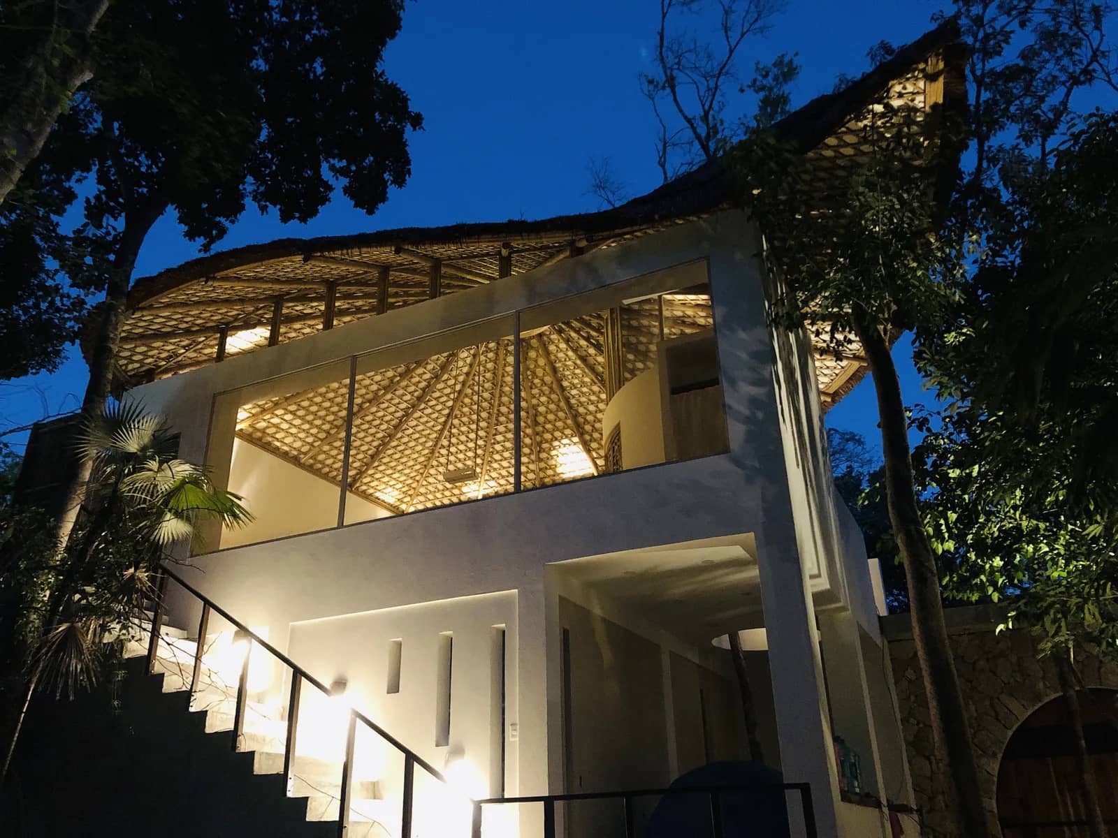 Mauna Tulum at night — jungle canopy and starlight